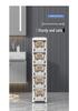Thick 25cm Ultra-Narrow Storage Cabinet: Kitchen & Bathroom Plastic Drawer Shelf