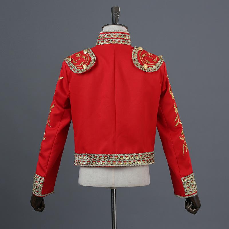Men's Spanish Bullfighter Costume Stage European Court Performance Costume Bullfighting Costume Embroidered Tassel Three-piece Set