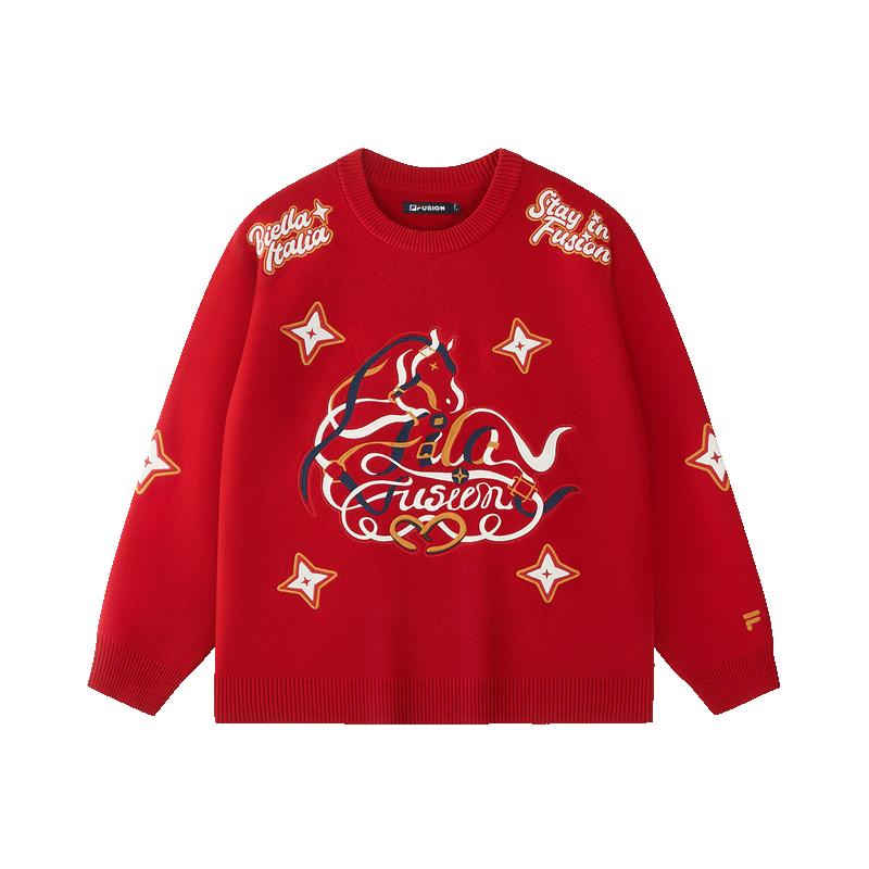 

FILA FUSION Dimitri Co-branded Couple s Woven Knit Sweater XS