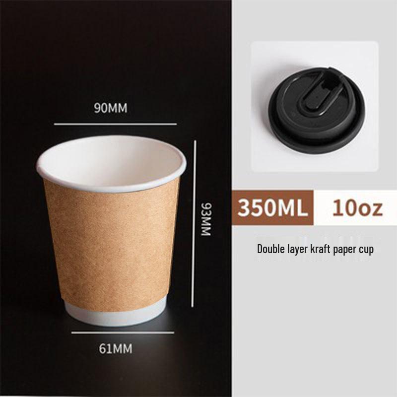 Yinmei Disposable Double-Layer Kraft Paper Cups