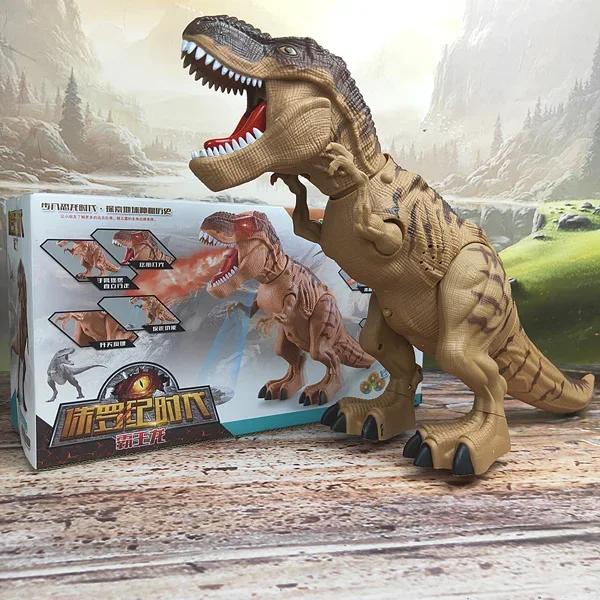 Electric Toy Big Dimension Walking Spray Lay Eggs Dinosaur Robot Featuring Light Sound Mechanical Dinosaurs Model Playthings