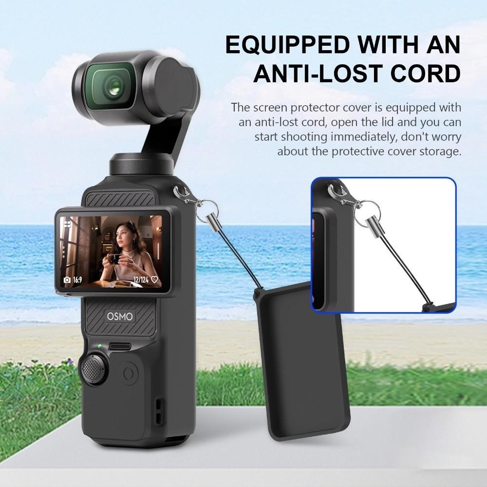 Shockproof Silicone Protective Case Non-Slip Lightweight Screen Cover Scratch-Resistant Action Camera Skin for DJI Osmo Pocket 4