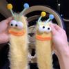Winter Big Mouth Monster Design Warm Candy Colors Funny Lounge Sock Plush One Size Comfortable Furry Socks Gift Multi-color