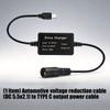9V/12V/24V DC5521 to USB C Car Power Cable DC5.5x2.1 To Type C Step Down Adapter 5V 2.5A Output For Dashboard Camera Routers