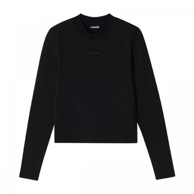 JacquemuS 241jS155 2031 990 Le GloSS Grain groSGrain Logo Dámské S Dlouhý rukáv Tričko
