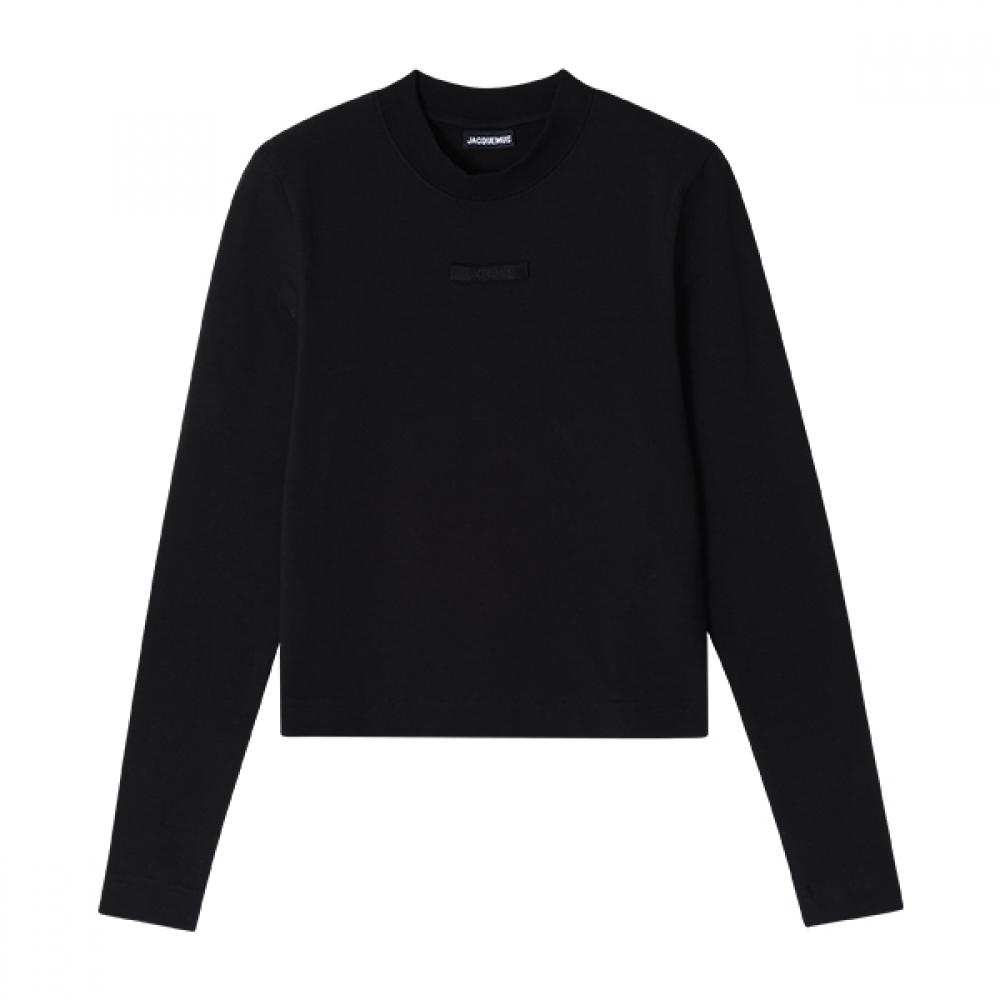 

JacquemuS 241jS155 2031 990 Le GloSS Grain groSGrain Logo Women S Long SLeeve Tee 241JS155-2031 990 (S)