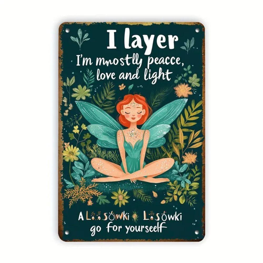 Vintage Metal Sign "Welcome to Wolf Cave" Outdoor Nature Decor 20x30cm