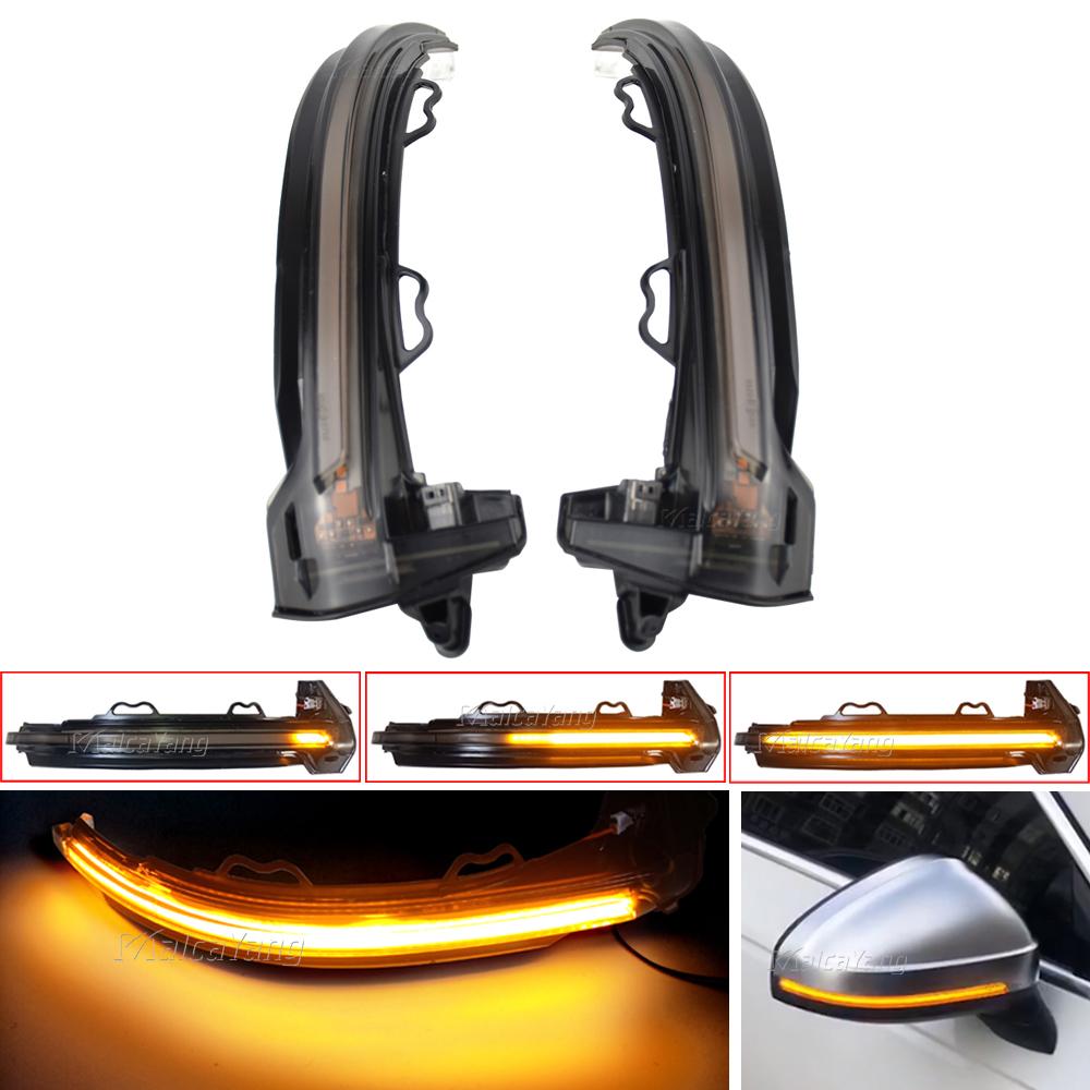 Dynamic Turn Signal LED Light Side Wing Rearview Mirror Indicator Sequential Blinker for  A4 S4 B9 A5 S5 RS4 RS5 2018-2019