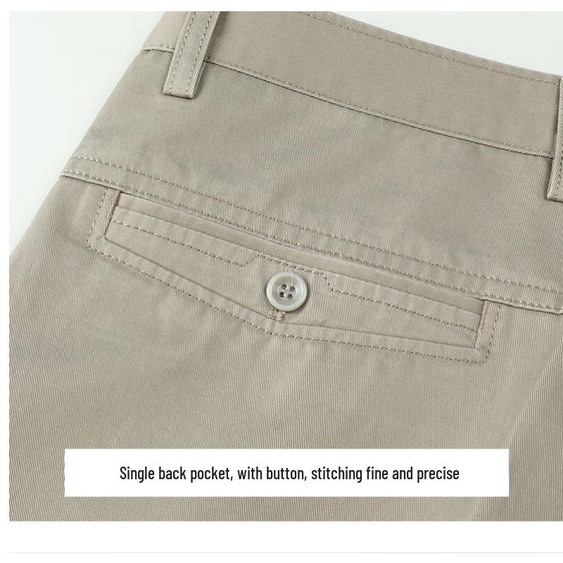 Luo Meng Men's Fall Straight-Leg Cotton Business Casual Pants S2K43690H