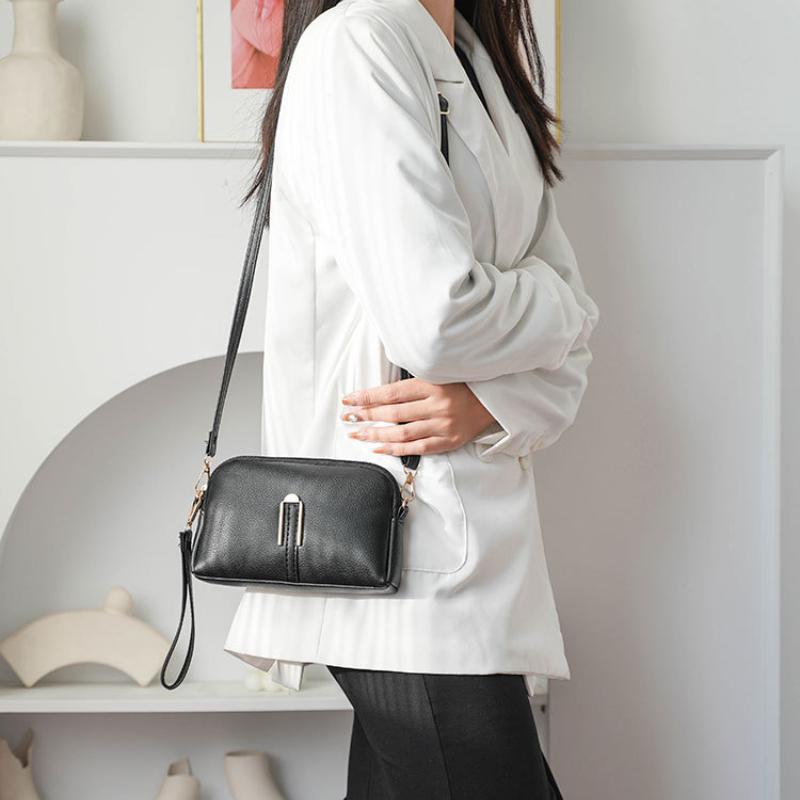 Soft Leather Mom's Bag Women's 2025 New Fashion Korean Edition Simple One Shoulder Shoulder Bag Crossbody Handbag