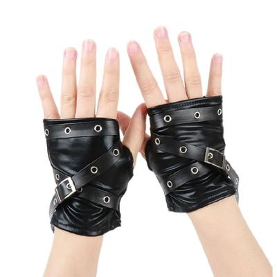 Leichte fingerlose Handschuhe Punk-Randdekor Atmungsaktives Gewebe Für Längere Outdoor-Nutzung