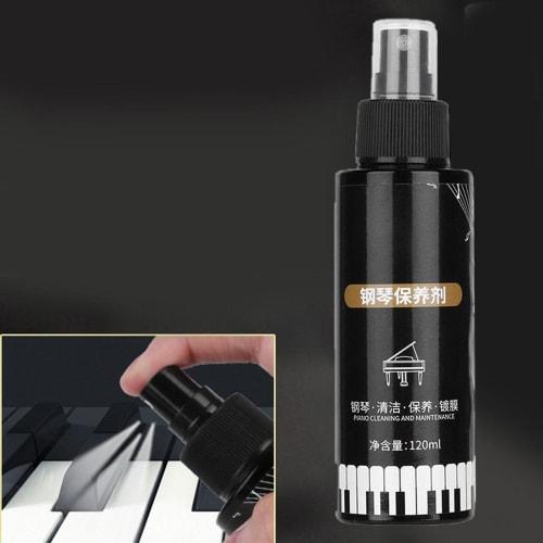 Piano Polish and Cleaner, 120ml High Gloss Finish for Piano Keys, Piano Cleaning Care, High Gloss Piano Polish, Violin Cleaner for Pianos, Guitars, an
