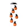 Solar Seven-Color Rose Wind Chime Lamp: Outdoor Courtyard Hanging Light for Halloween Decor