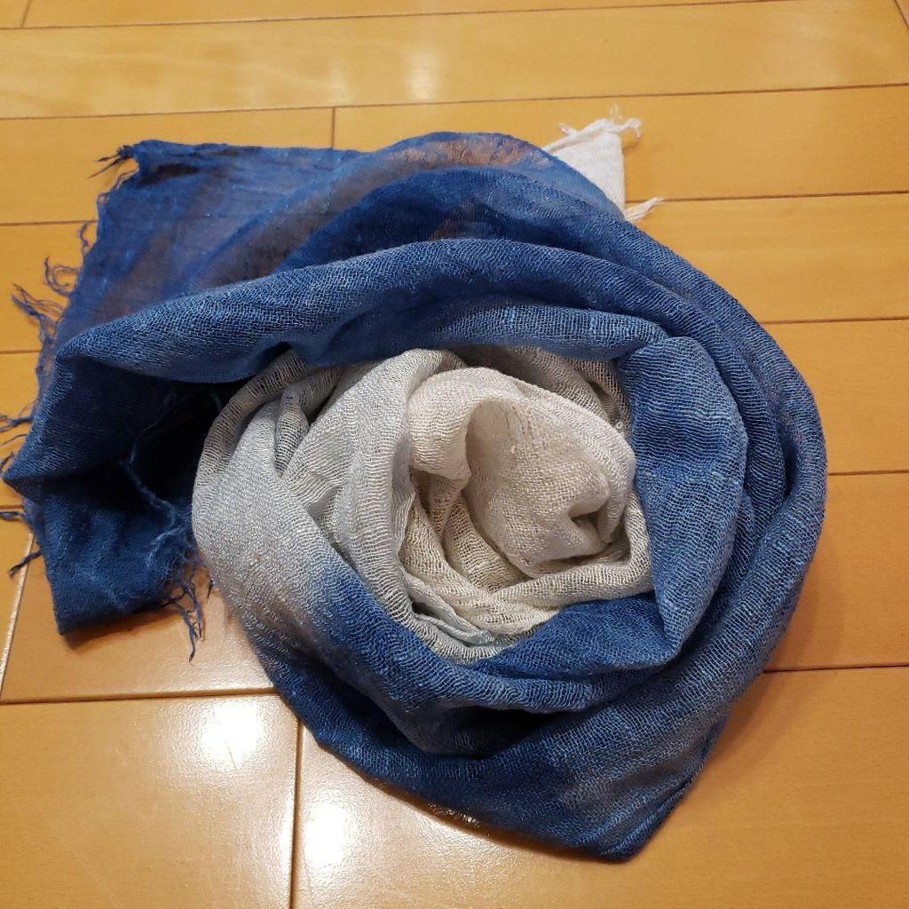 Used Indigo Gauze Stole