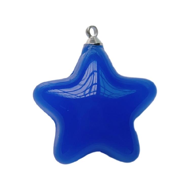 Star Pendants Small Star Shaped DIY Necklace Bracelet Supplies Acrylic Material сапфировый
