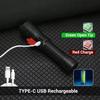 1000LM Ultra Bright LED Flashlight Type-C Rechargeable Long Range Zoom Tactical Torch Outdoor Emergency Camping Fishing Lantern