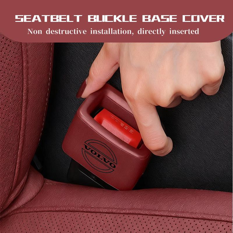 Awqtn1 Car Seat Belt Buckle Protection Anti-Scratch Cover Cushion Auto Accessories For Volvo XC60 XC90 S60 S80 V60 C70 S40 C30 V90 V60