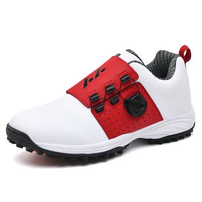 Erkek Profesyonel Golf Ayakkabıları Su Geçirmez Çivili Golf Spor Ayakkabıları Siyah Beyaz Erkek Golf Antrenörleri Büyük Beden Erkekler için Golf Ayakkabıları