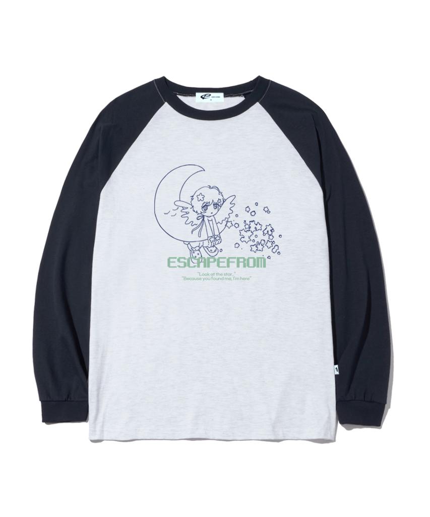 ESCAPEFROM Look At The Star Print Long Sleeve Navy
