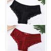 2pcs/lot Crossed Triangle Panties for Women's Sexy Lace Edge Pantie Mid Waist Bow Women Underwear