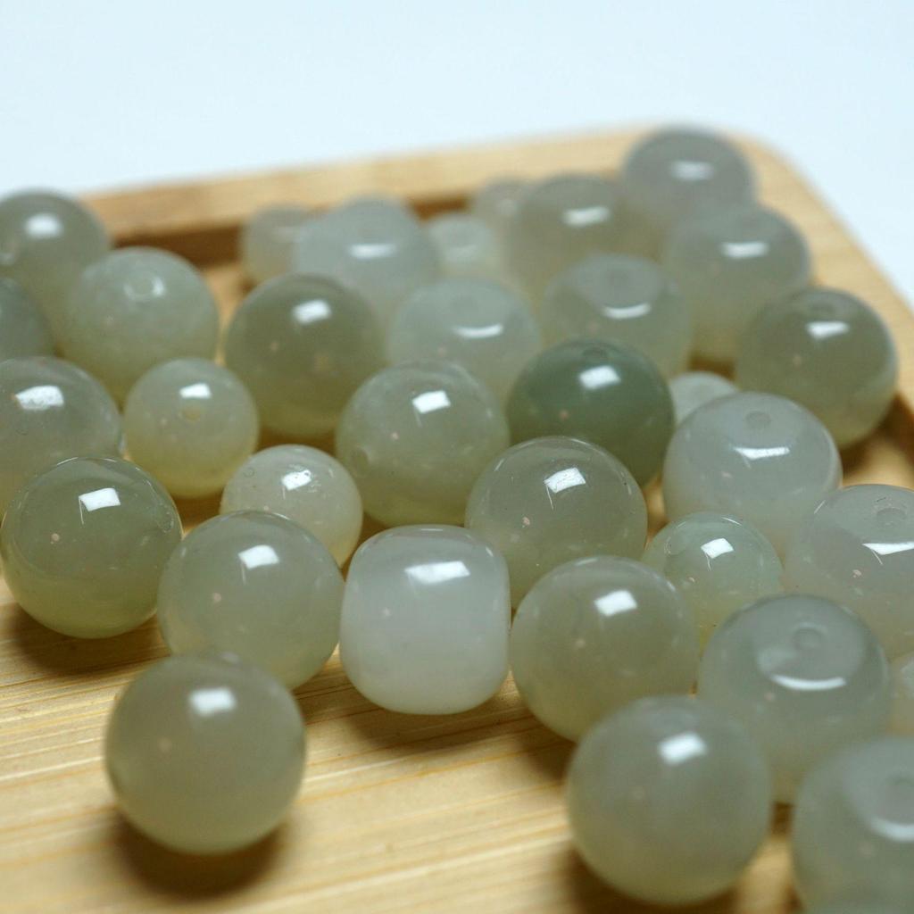 Hetian Jade Loose Beads for DIY Bracelets and Jewelry
