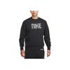 Nike Geruite Alfabet Print Pullover Sweatshirt Heren Tops Zwart FD9744-010