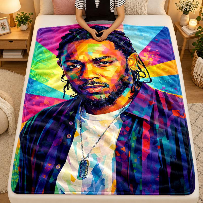 Flannel BlanketKendrick Lamar Warm Soft Throw Blanket for Indoor Sofa Bed Living Room Use