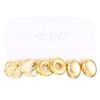 Elegant Geometric Gold Circle Earrings Set - Bold, Creative Design