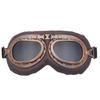 Vintage Goggles Harley Style Silver Frame Copper Motorcycle Windproof Protective Eyewear Retro Goggles For Karting Riding And Biking