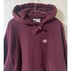 Used US old clothes Champion reverse weave plain sweat parka dark red