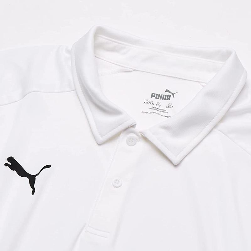 Puma Football Training Casual Short Sleeve Polo Shirt Men tops White 657257-04
