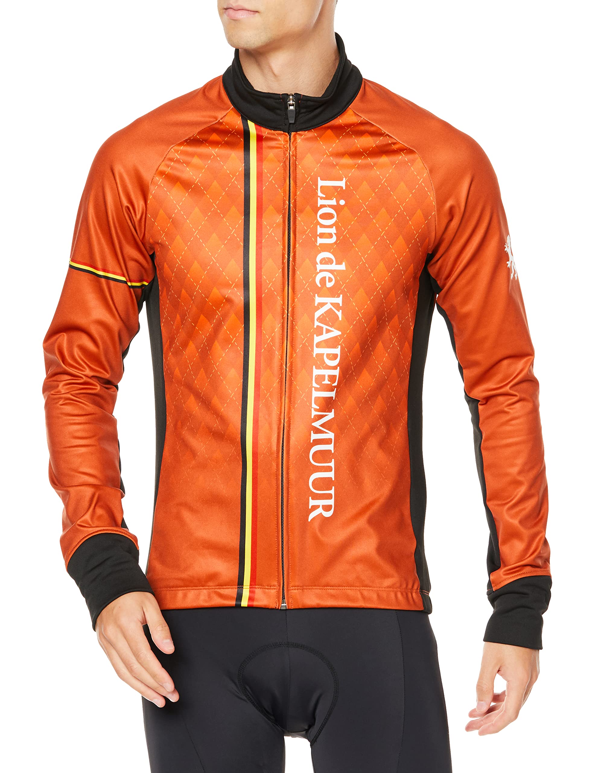 

Lion de Capelmuur Cycling Jacket, Autumn/Winter (5°C-15°C), Racing Thermo Jacket, Argyle Orange, Size M
