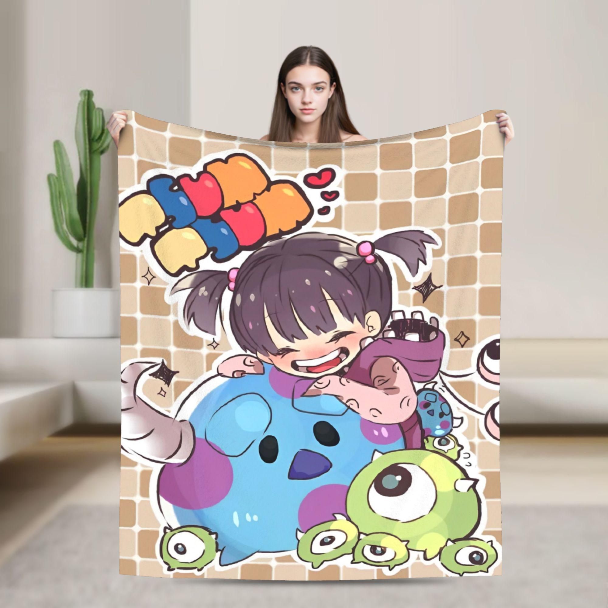 

Randall Monster University Fuzzy Blankets Monsters Inc Creative Throw Blanket for Bed Sofa Couch 200x150cm Quilt 75x90cm