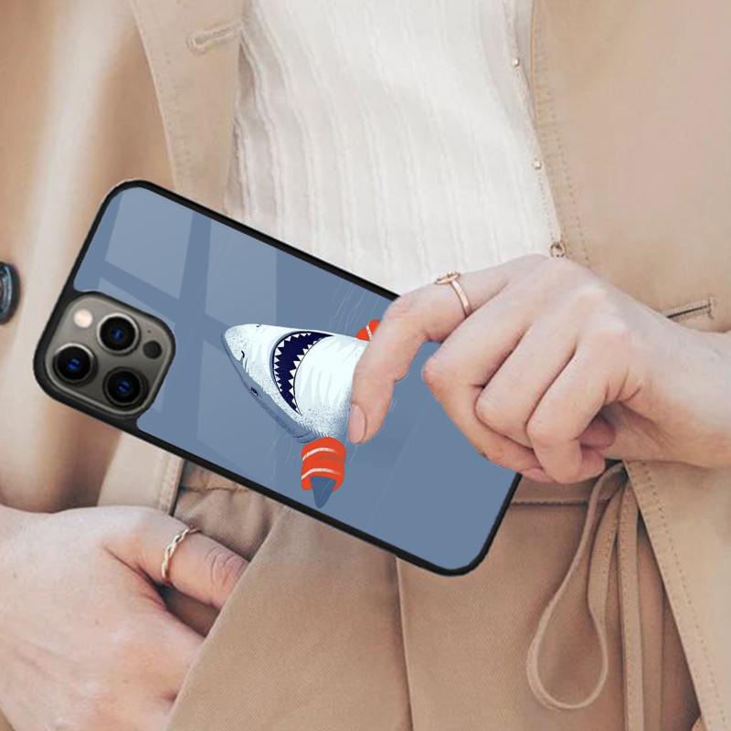 Cartoon Shark Magnetic Phone Case For APPLE iPhone 17 Air 16 14 13 12 Pro Max 15 Plus Wireless Charge With MagSafe Cover
