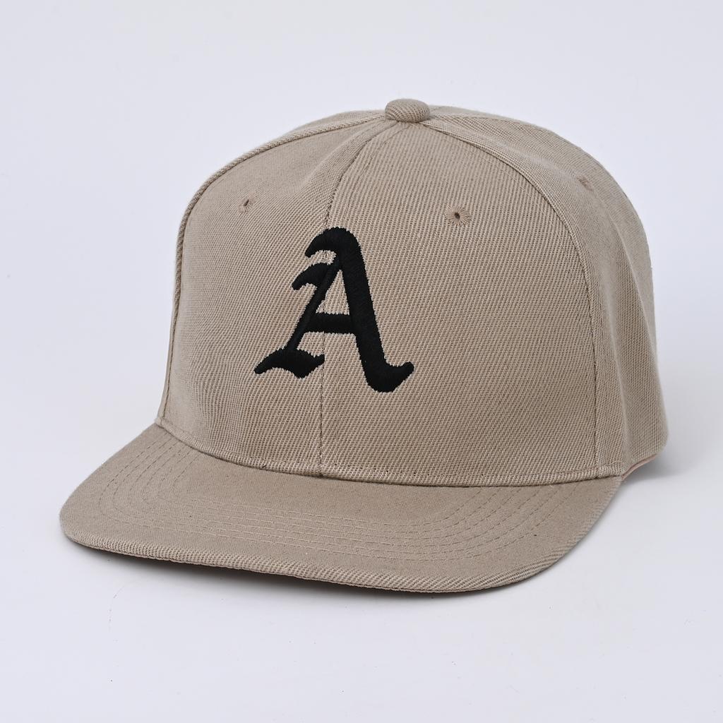 1pc large A letter embroidery flat brimmed kidsren's baseball cap, outdoor sun cap, casual breathable cap, suitable for running