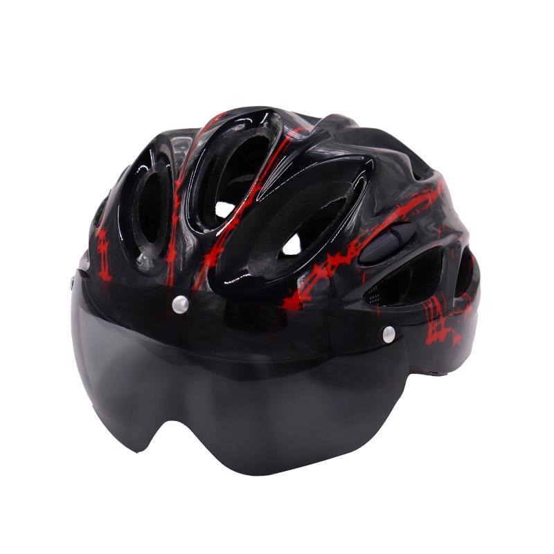 Unisex Cycling Helmet With Windproof Goggles Bike Motorcycle Scooter Outdoor Riding Safety Gear