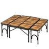 BUNDOK Table Bench Set Wood Grain Aluminum Top Synthetic Resin Veneer Plywood & BD-230WB