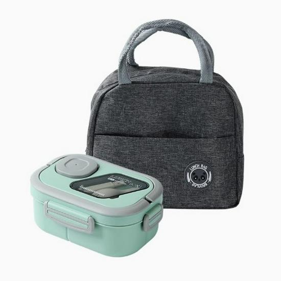 Compact Insulated Lunch Bag & Microwaveable Bento Box for Students & Office Workers