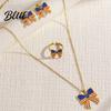 American Holiday Jewelry 250th Anniversary Set USA Flag Pattern Bowknot