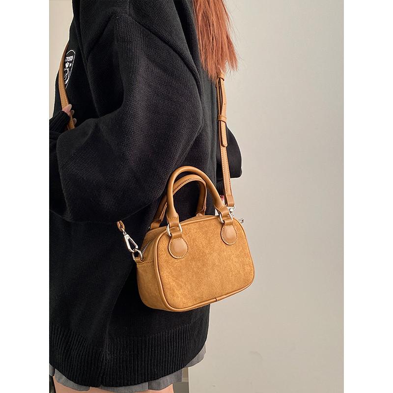 Ielgy Autumn Winter Retro Flannel All-Match Portable Shoulder Messenger Bag