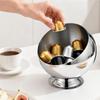 ABWR-Large Capacity Coffee Pod Holder-Metal K-Cup Serving Tray For Nespresso Pods With Silver Finish Storage Container