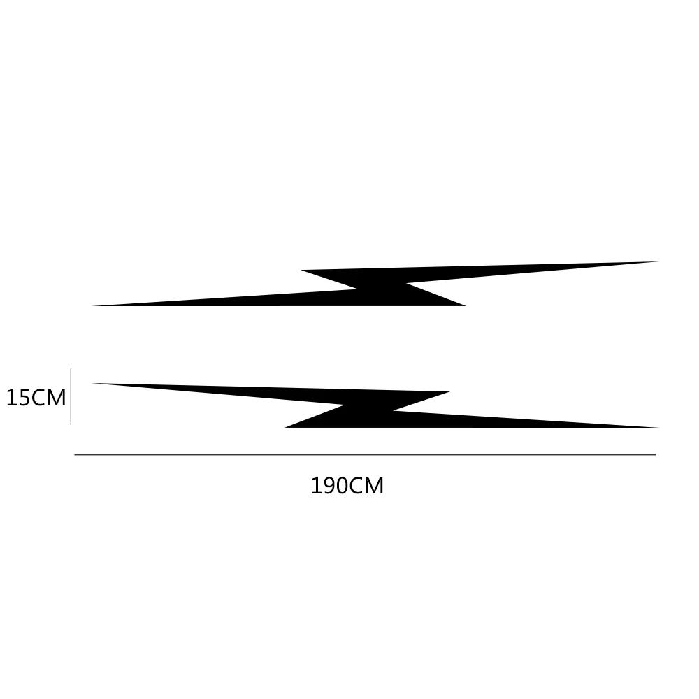 Universal 2PCS Car Door Side Stickers Lightning Style Vinyl Film Decals Decoration Tuning Auto Accessories Fit For All Models