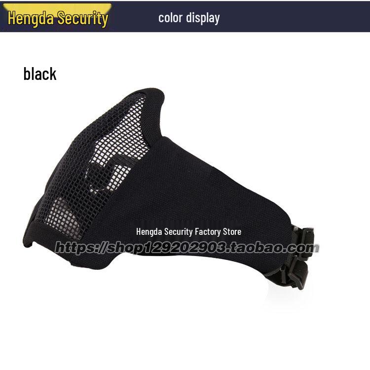 

Тактичний захисний шолом CS з регульованою сталевою сітчастою маскою на пів обличчя - Дихаючий та захисний