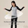 Girls' Cotton Color Block Thermal Set - Slim Fit Long Johns & Undershirt for Teens
