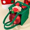 Christmas Felt Gift Bags Kids Cute Cartoon Handbag Christmas Snacks Candy Bag Reusable Storage Bag Xmas Tote Bag New Year Decor