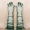 1pc Woman Festival Colorful Long Satin Transparent Gloves with Fingers Black White Red Sexy Dance Party Theme Halloween Wedding