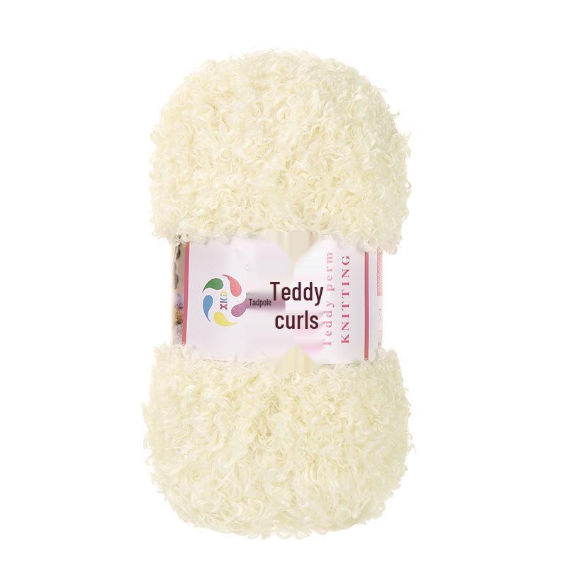 Curly Faux Fur Plush Yarn for DIY Hand-Knitting - Teddy, Doll Accessories, Scarf, Hat, Vest, Thick Coral Fleece