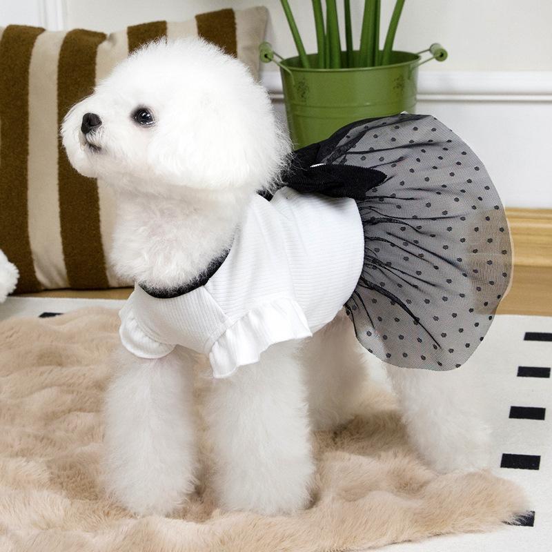 Pet Cat Small Dog Dog Clothes Summer Princess Couple Dress Wedding Dress Vest
