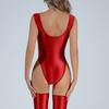 Backless Thong Bodysuit Bodysuit Female Glossy Swimsuit