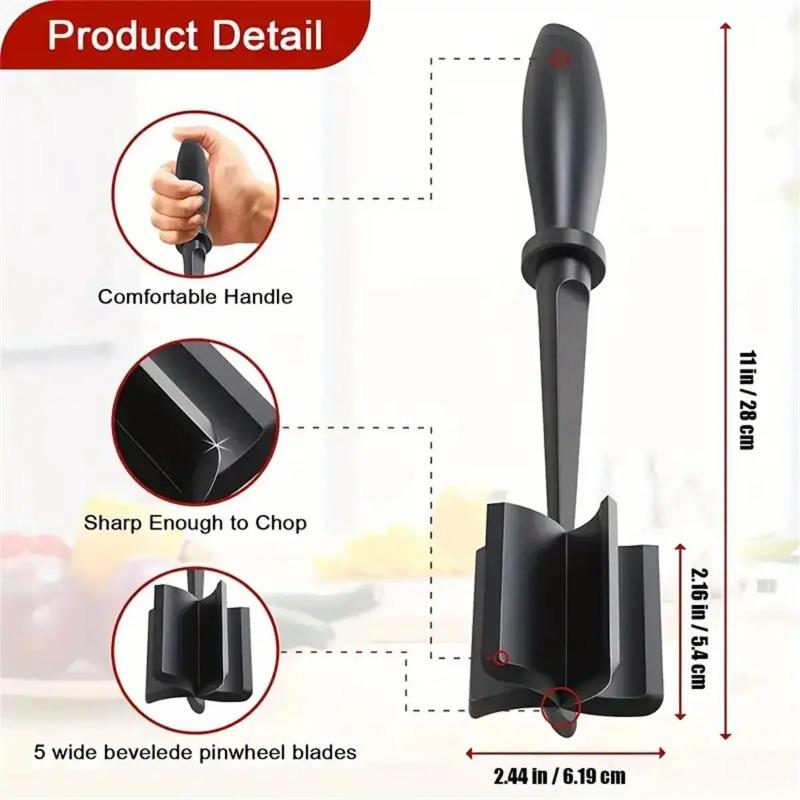 1pcs Meat Chopper, Meat Shredder, Heat Resistant Suitable for Hamburger Meat Ground Beef Smasher